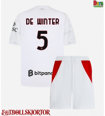 AC Milan Koni De Winter #5 Borta Kläder Barn 2026-27 Kortärmad (+ Korta byxor)